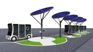 Cristal Station A solar powered parking area for Cristal EVs