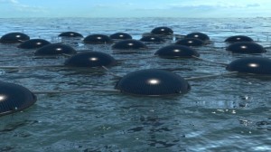 Floating Marine Solar Cells Harvest Energy from the Sun and Waves