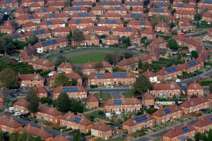 Mass solar panel installation on Nottingham social housing – big picture