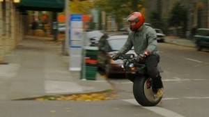 Ryno Motors self-balancing, single-wheeled scooter test ride