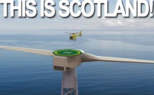 Wind Turbine Big Enough To Land A Helicopter On Scotland Has It Covered