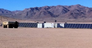 A photo of the one-megawatt microgrid planned for Afghanistan during testing in California.  (Credit: Dennis Simon/U.S. Army)