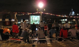 Pedal power at open-air cycle-in cinemas